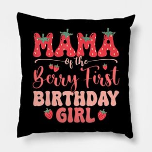 Mom And Dad Mama Berry First Birthday Girl Strawberry Family Pillow