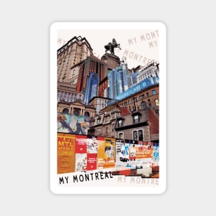 Montreal City Collage Magnet