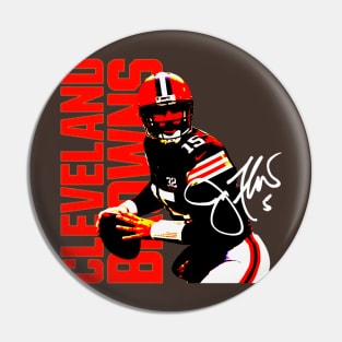 Cleveland Browns Joe flacco with autograph Pin