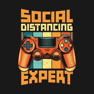 Social Distancing Champion Video Gamer Gaming T-Shirt