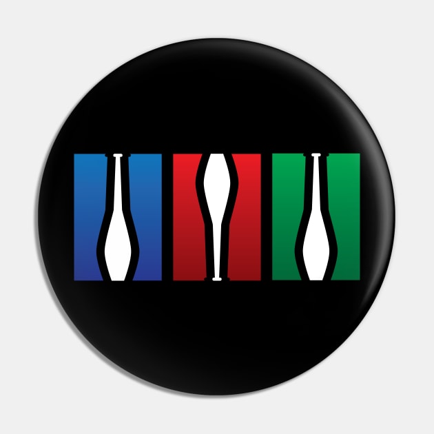 Juggling Clubs Icons Pin by DnlDesigns