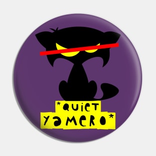 Funny cat meme T-shirt – Quiet yamero (Mozart) – purple Pin