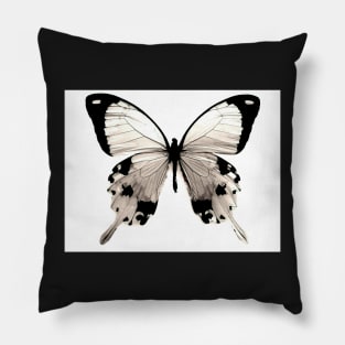 natural history butterfly botanical poster print,victorian specimen Pillow