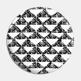 Monochrome Triangles-Textured Pattern Pin