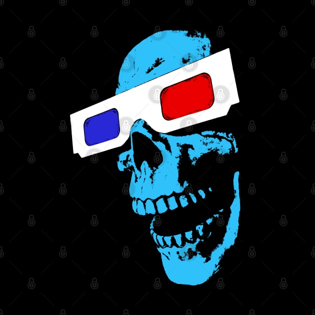 3D Skull (cyan) by The Meat Dumpster