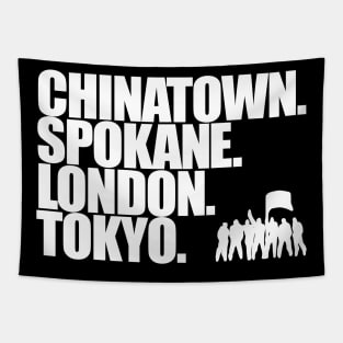 Chinatown,Spokane,London,Tokyo. Tapestry