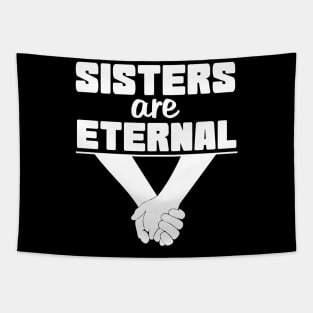 Eternal sisters hold hands Tapestry