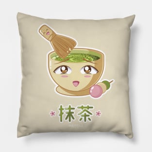 Cute Matcha Character Pillow