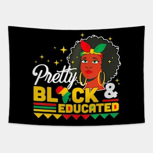 Women Gift Pretty Black And Educated Black African American Tapestry