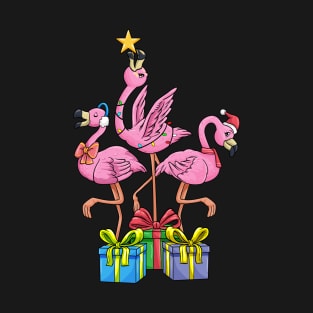 Flamingo Christmas funny Christmas tree Gift T-Shirt