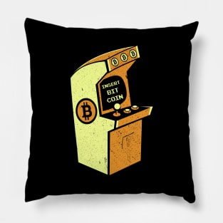 bitcoin arcade video game Pillow