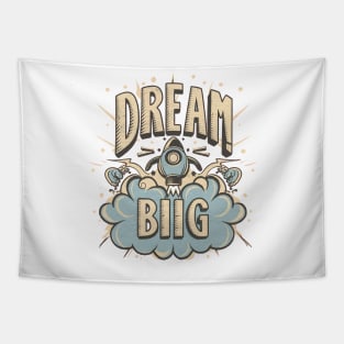 "Dream Big" Rocketship Tapestry