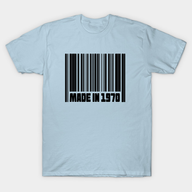 Discover Made in 1970 Birthday Barcode - Made In 1970 - T-Shirt