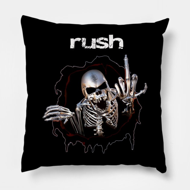 vintage horror rush band Pillow by inidurenku official