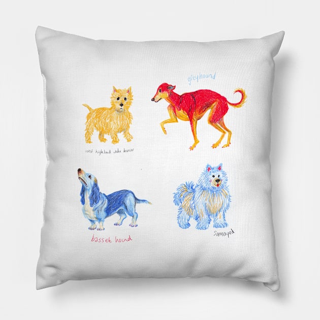 Dogs Pillow by sadnettles