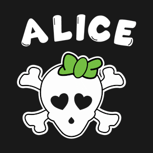 Piratin Alice Design For Girls And Women T-Shirt