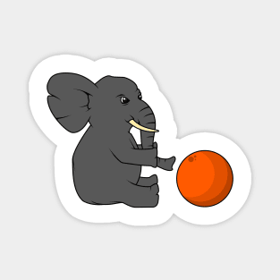 Funny little elephant with a ball Magnet