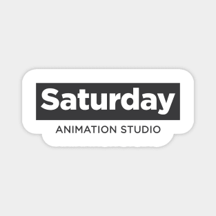 Saturday Charcoal - Large logo Magnet