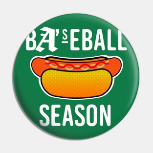 Baseball Season - Hotlink (white) Pin