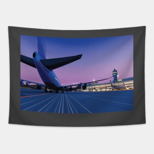 Hiroshi Nagai Airport - Plane Runway Tapestry