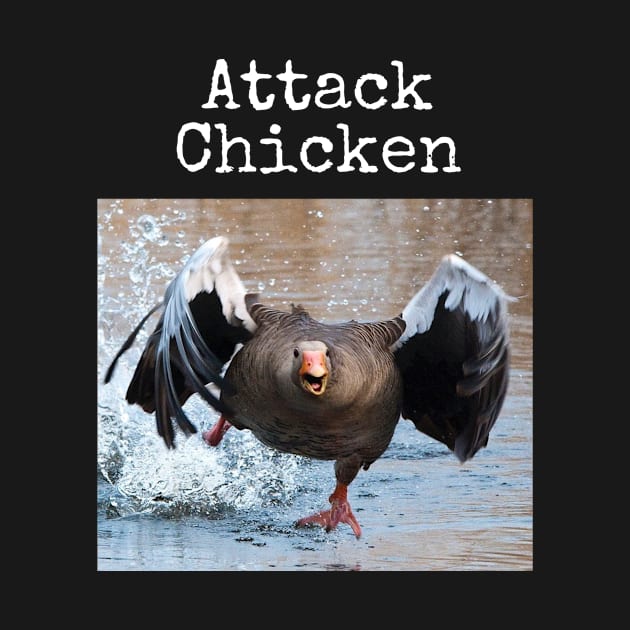 Funny Attack Chicken Goose Wrong Animal Name Stupid Joke by twizzler3b