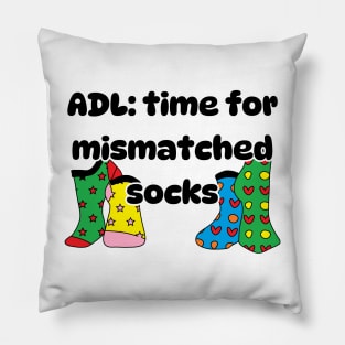 ADL: time for mismatched socks Pillow