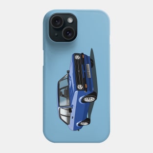 Ford Escort Mk 2 in royal blue Phone Case