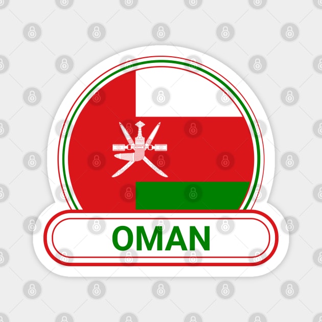 Oman Country Badge - Oman Flag Magnet by Yesteeyear
