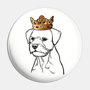 Border Terrier Dog King Queen Wearing Crown Pin