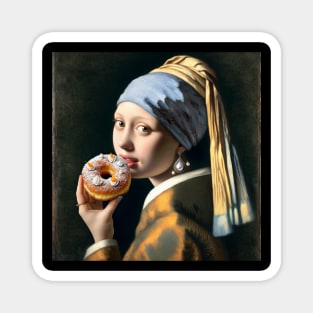 Pearl Earring Paczki Day Treat Magnet