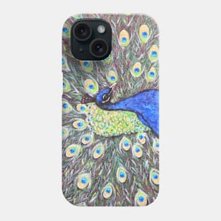 Peacock Acrylic Painting Phone Case