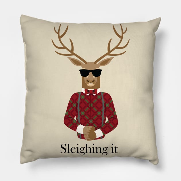 Sleighing it! Pillow by Civron