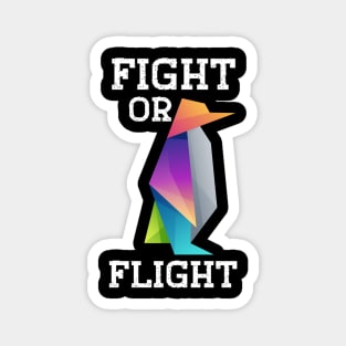 Fight or Flight Funny Colorful Penguin Fight Or Flight Magnet