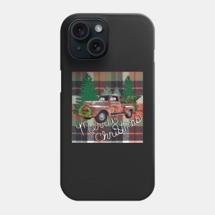 Christmas Red Truck Tree Vintage Traditional Merry Christmas Gifts Phone Case