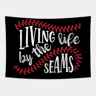 Living Life By The Seams Baseball Softball Tapestry