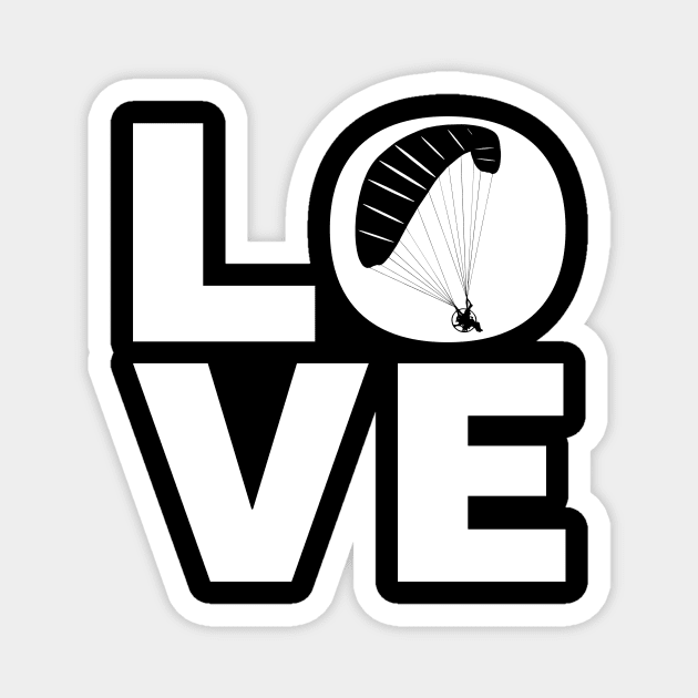 Love Paragliding Gift For Paragliders Magnet by OceanRadar