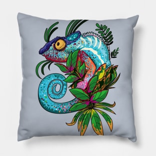 Rainbow Chameleon Pillow