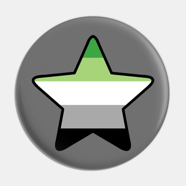 Aromantic Pride Star Pin by SimplyPride