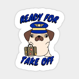 Funny Pug is a pilot Magnet