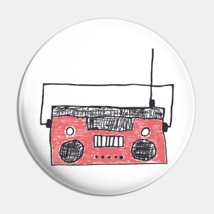 Magic Boom Box (Red Version) Pin