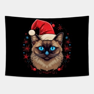 Siamese Cat Christmas Tapestry