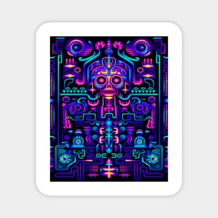 Blacklight Huichol art onix Poster Magnet