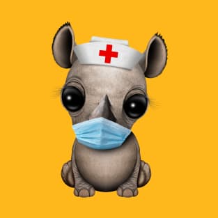 Cute Baby Rhino Nurse T-Shirt