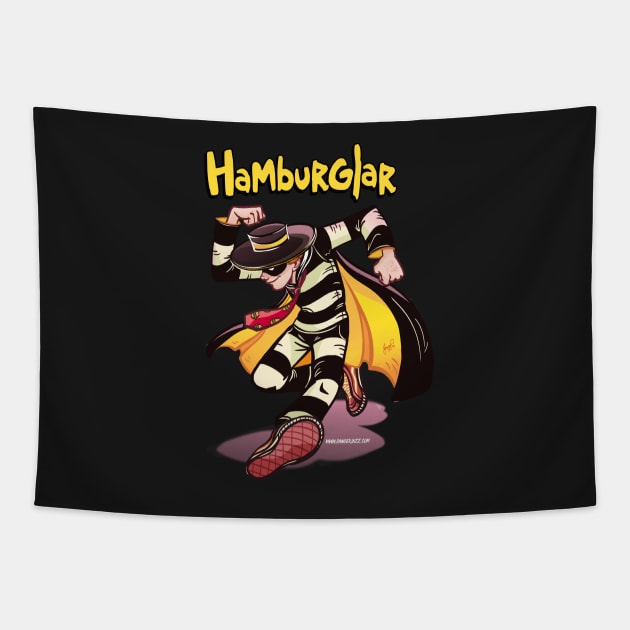 Hamburglar - Circle Jerks logo style Tapestry by dangerjazz