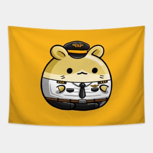 Cute Hamster Pilot Tapestry