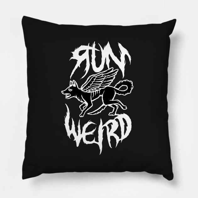 Run Weird - Flying Fox Squid Tail - Inverted Pillow by bangart