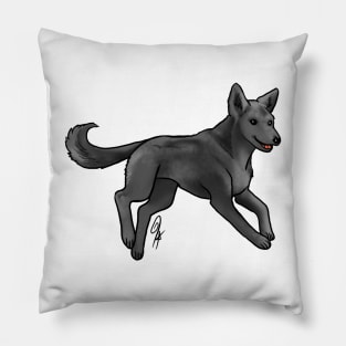 Dog - Carolina Dog - Black Pillow