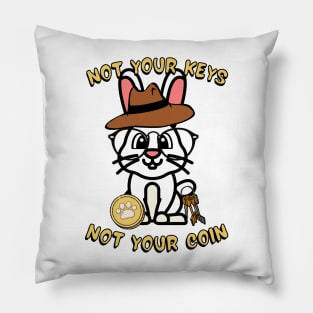 Funny Bunny - Not your keys not your coin Pillow