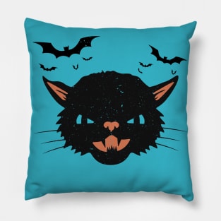 Black Cat Funny Halloween Apparel Pillow