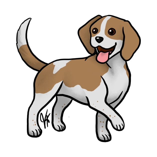 Dog - Beagle - Tan and White by Jen's Dogs Custom Gifts and Designs